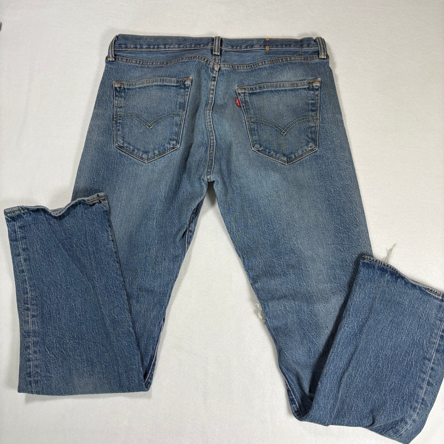 Levis Mens Jeans 36x32 Blue Distressed Ripped Baggy Grunge Y2K Vintage Denim