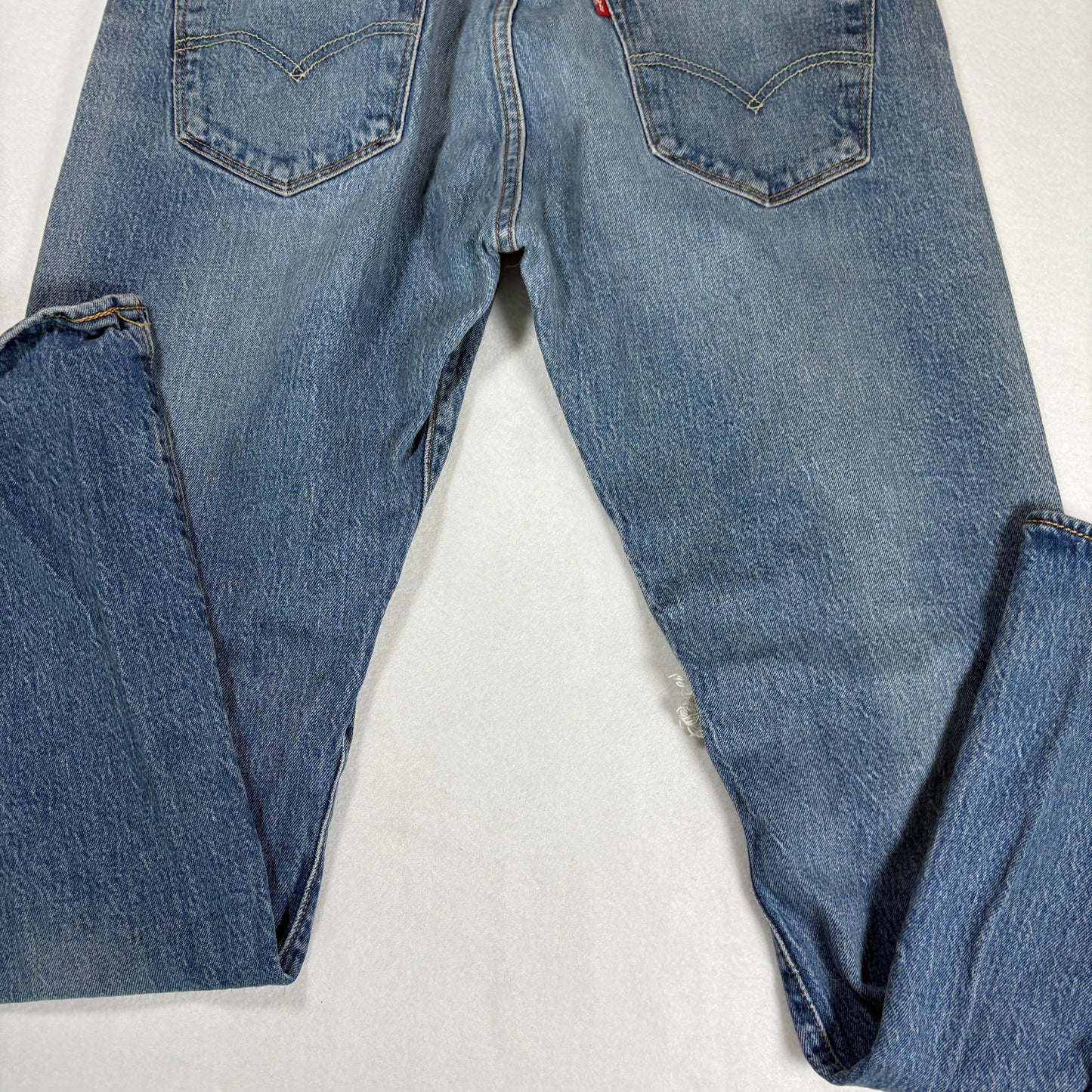 Levis Mens Jeans 36x32 Blue Distressed Ripped Baggy Grunge Y2K Vintage Denim