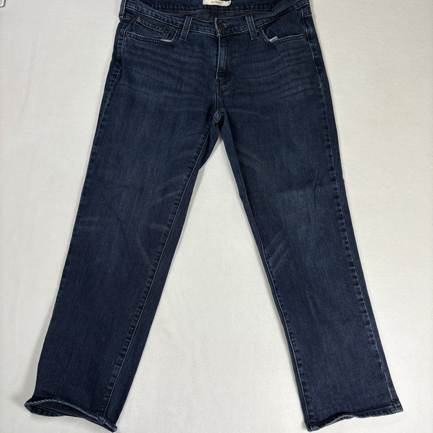 Levis Womens Boyfriend Jeans 29 Dark Wash Relaxed Fit Denim Casual Y2K Vintage