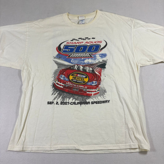Mens 2XL NASCAR Sharp Aquos 500 T Shirt 2007 Tour California Speedway Tshirt