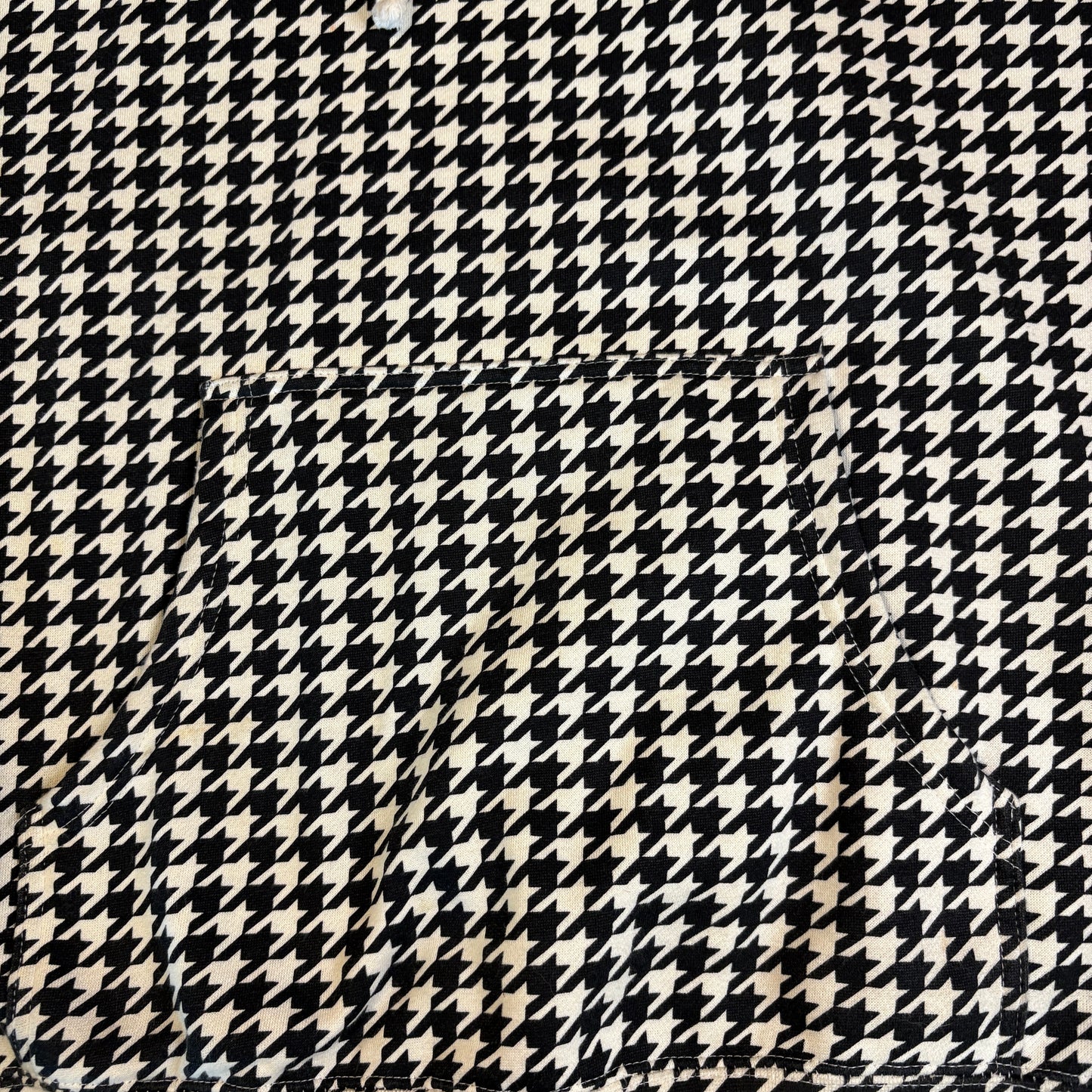 Independent Trading Company Men’s Black White Houndstooth Pullover Hoodie Size 2XL