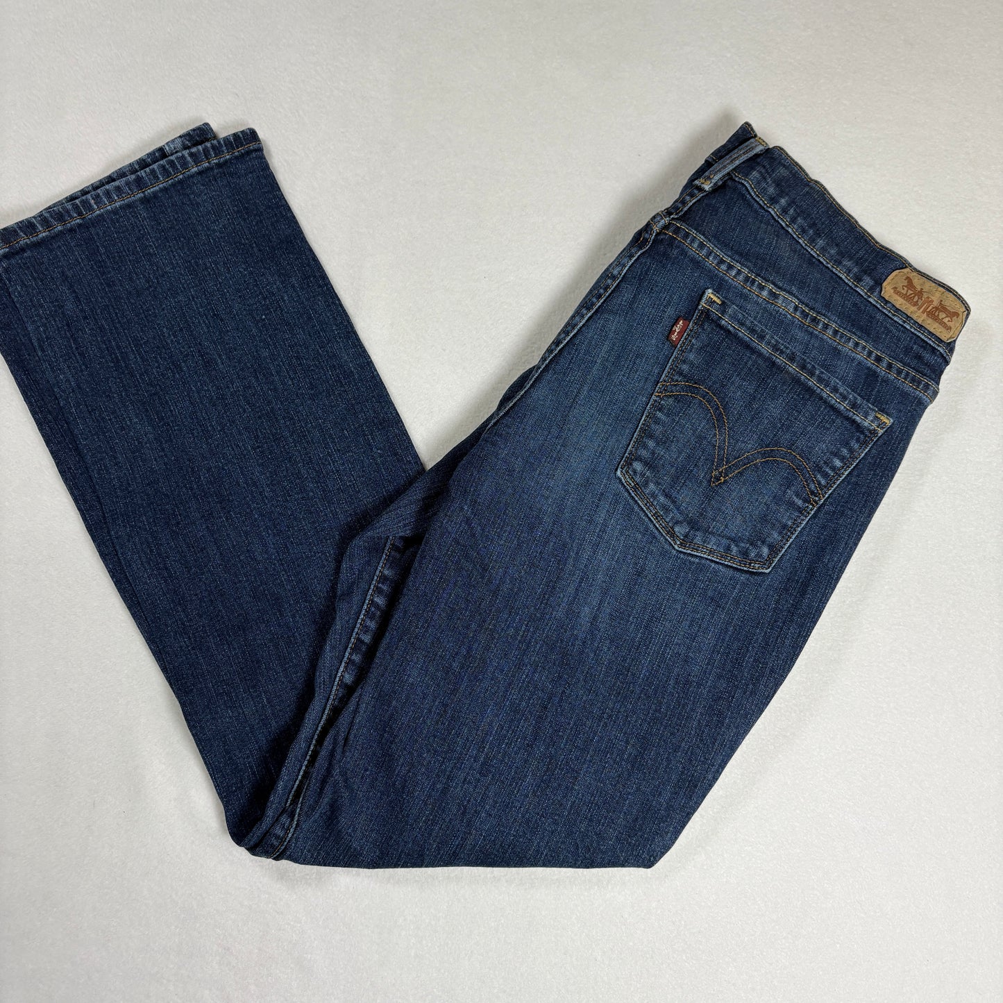 Levis Womens 505 Straight Leg Jeans 8 Blue Mid Rise Classic Denim Y2K Vintage