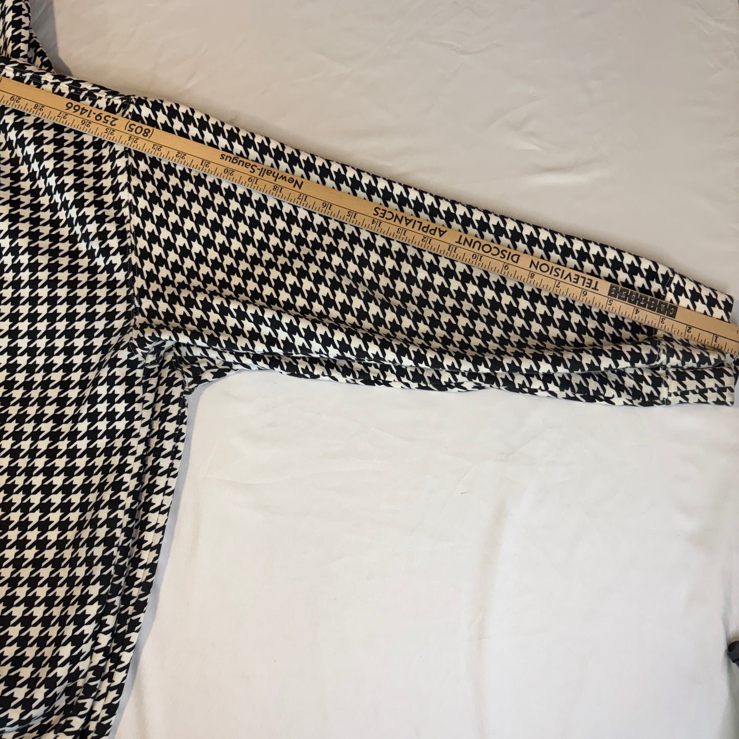 Independent Trading Company Men’s Black White Houndstooth Pullover Hoodie Size 2XL