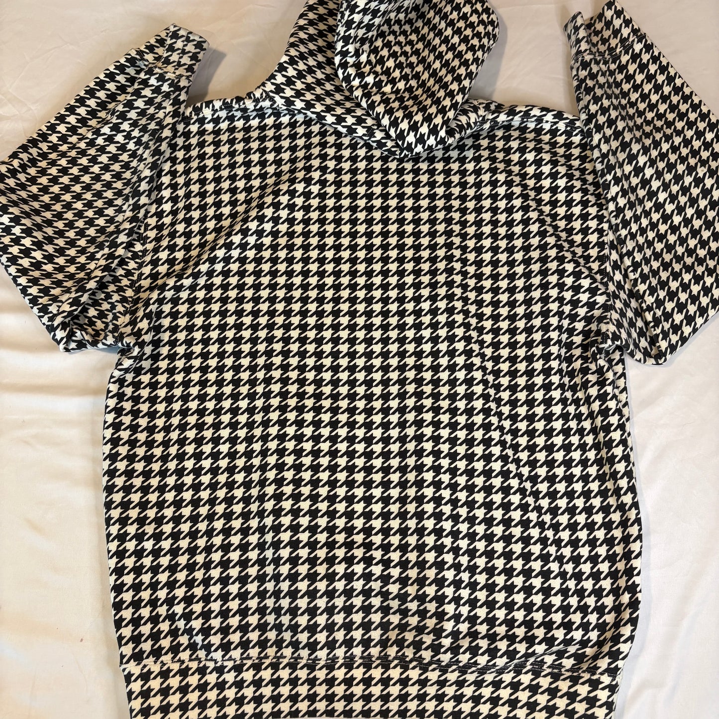 Independent Trading Company Men’s Black White Houndstooth Pullover Hoodie Size 2XL