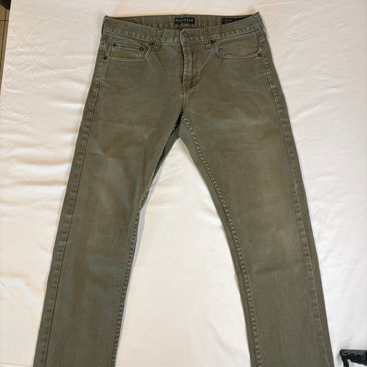 Bullhead Skinny Olive Green Jeans Men’s W32 L32 Slim Fit Denim Pants