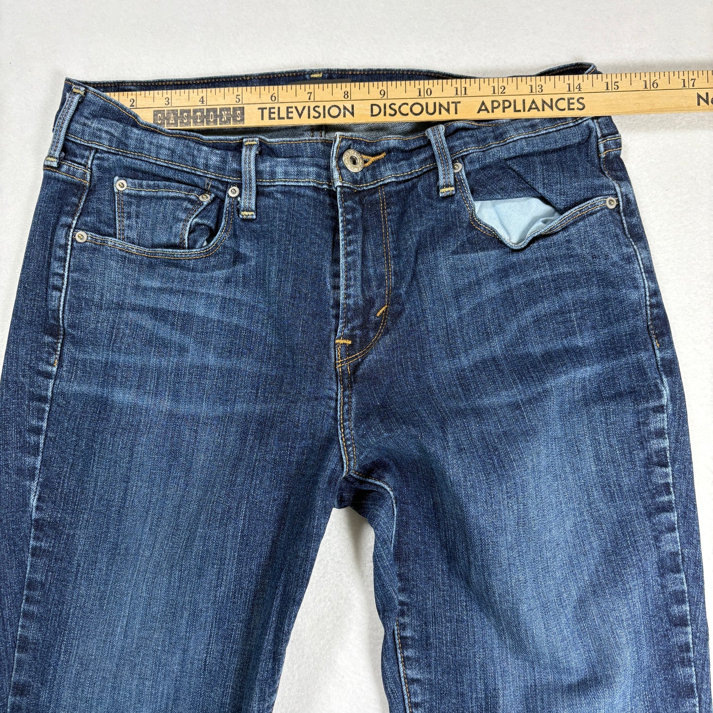 Levis Womens 505 Straight Leg Jeans 8 Blue Mid Rise Classic Denim Y2K Vintage