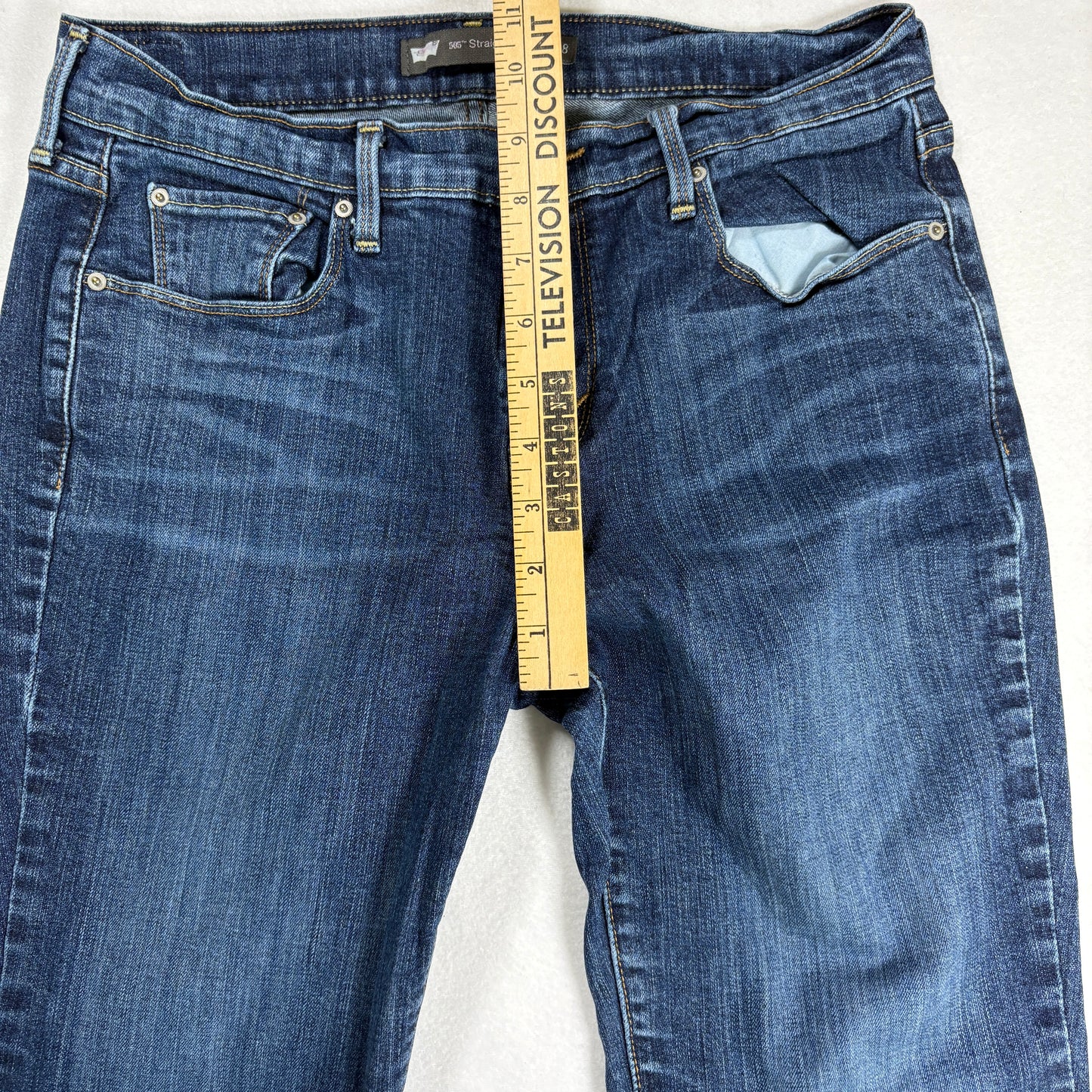 Levis Womens 505 Straight Leg Jeans 8 Blue Mid Rise Classic Denim Y2K Vintage