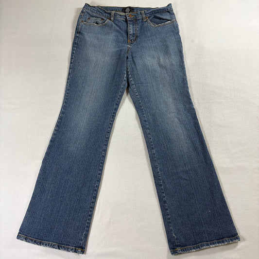 Bootcut Flare Stretch Jeans New York & Company 12 Fits Like 32X31 Blue Denim