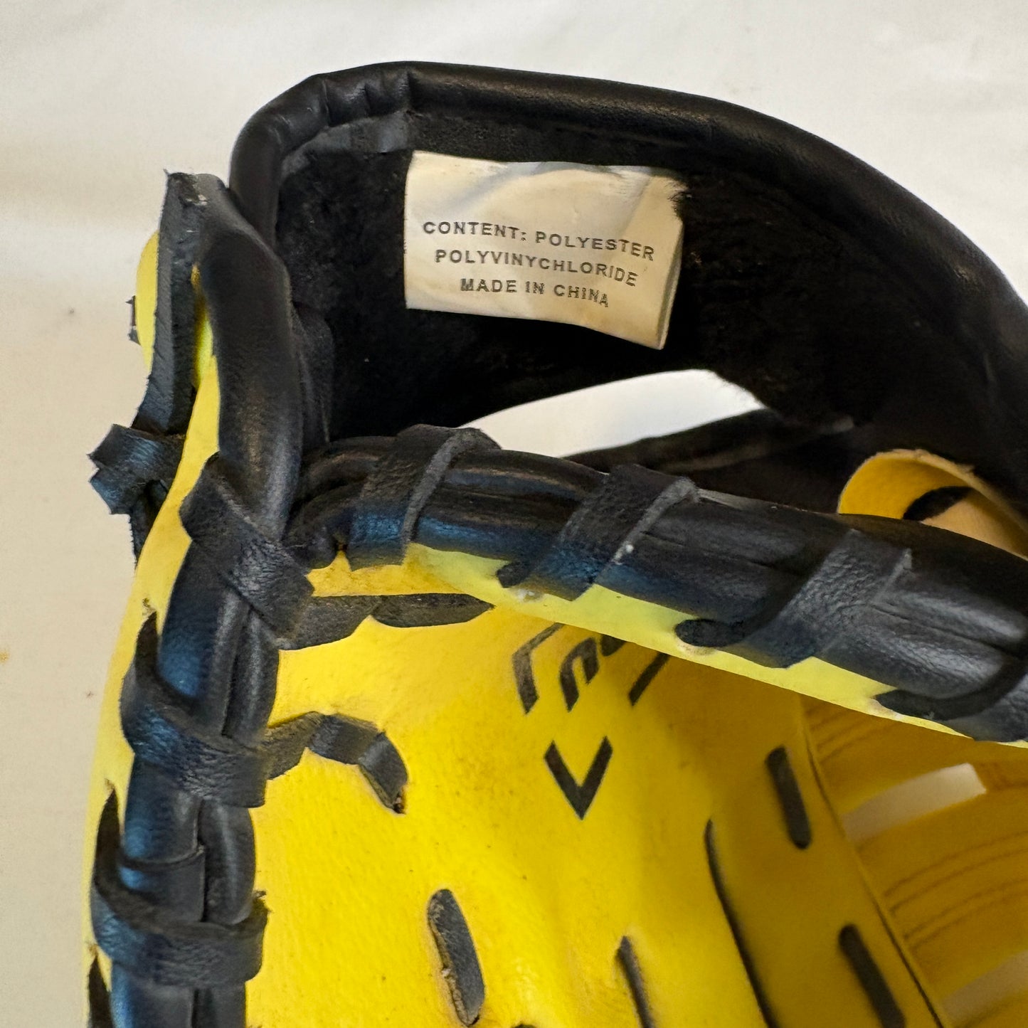 DribbleUp Baseball Glove 11.5" Yellow Black Leather Right Hand Throw RHT Youth Adult