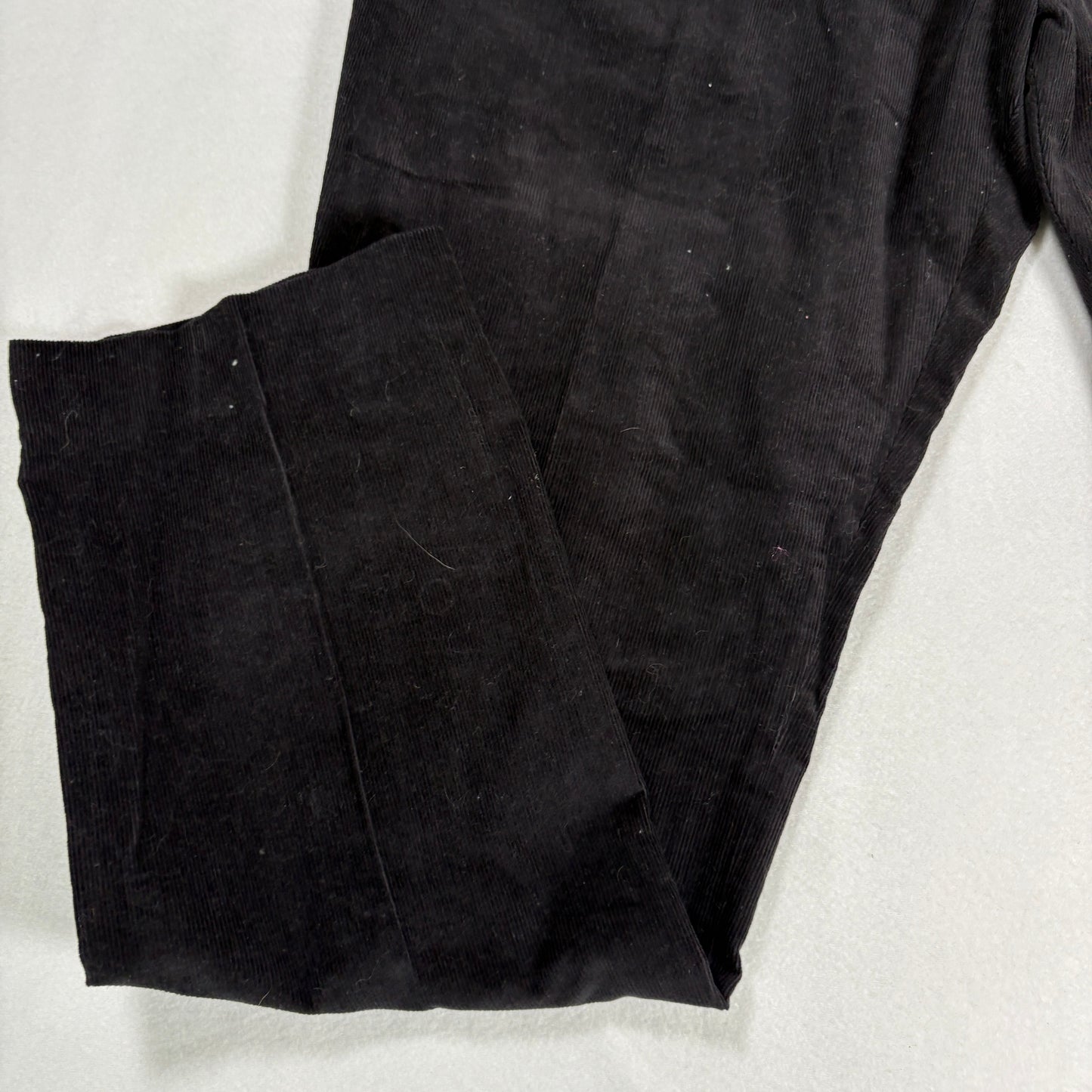 Perry Ellis Mens Slim Fit Corduroy Pants 38x30 Black Stretch Dress Casual NWT