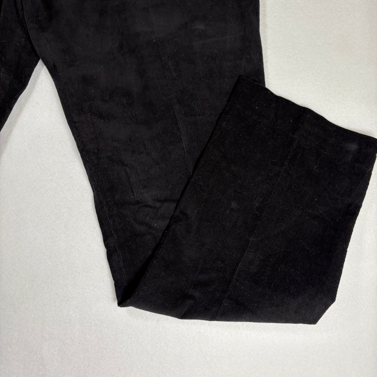 Perry Ellis Mens Slim Fit Corduroy Pants 38x30 Black Stretch Dress Casual NWT