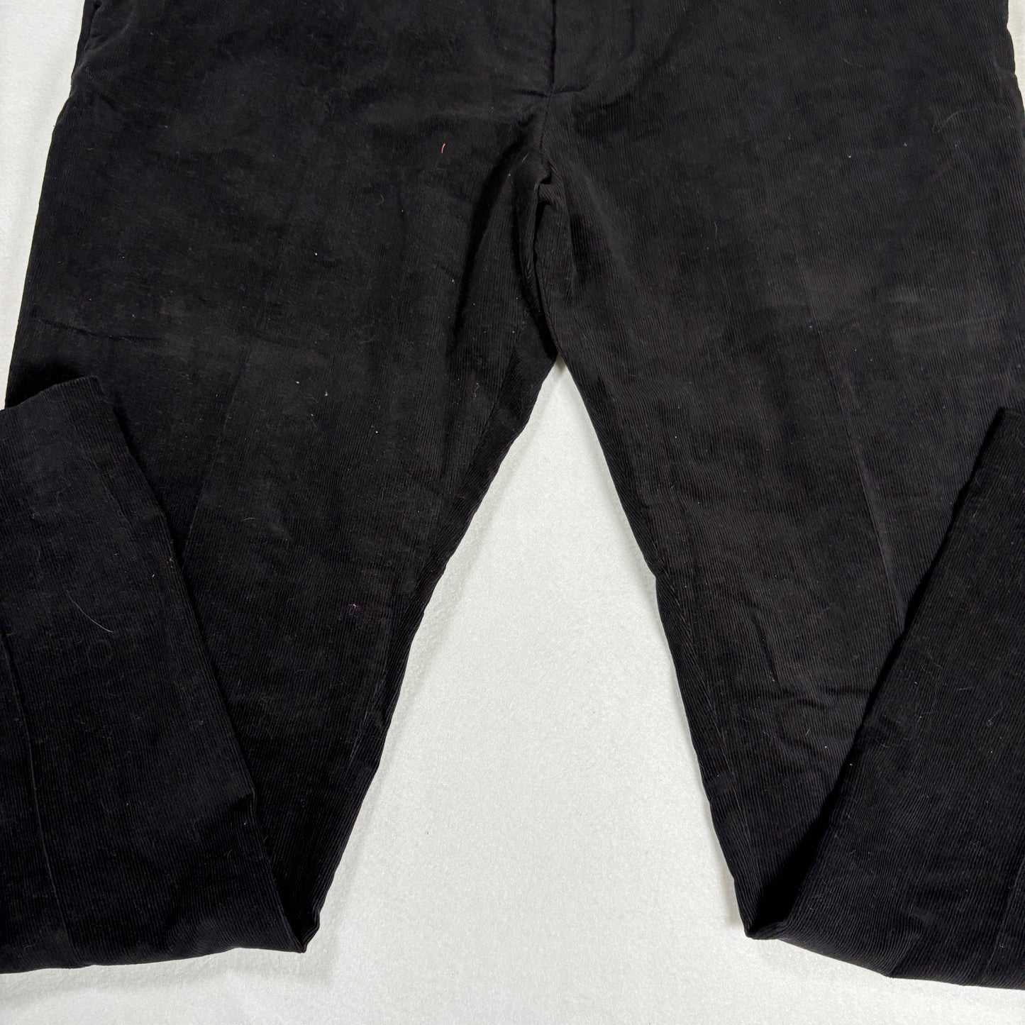 Perry Ellis Mens Slim Fit Corduroy Pants 38x30 Black Stretch Dress Casual NWT