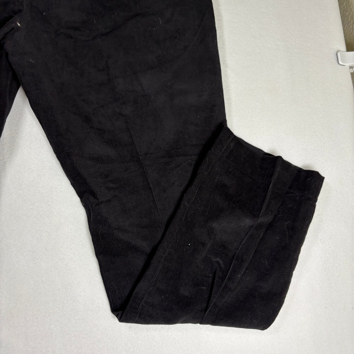 Perry Ellis Mens Slim Fit Corduroy Pants 38x30 Black Stretch Dress Casual NWT