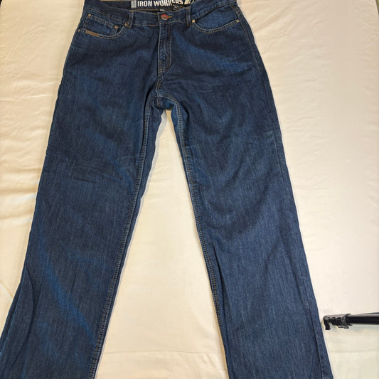Iron Workers USA 36 Reinforced Motorcycle Jeans Kevlar Lining Protective Riding Pants