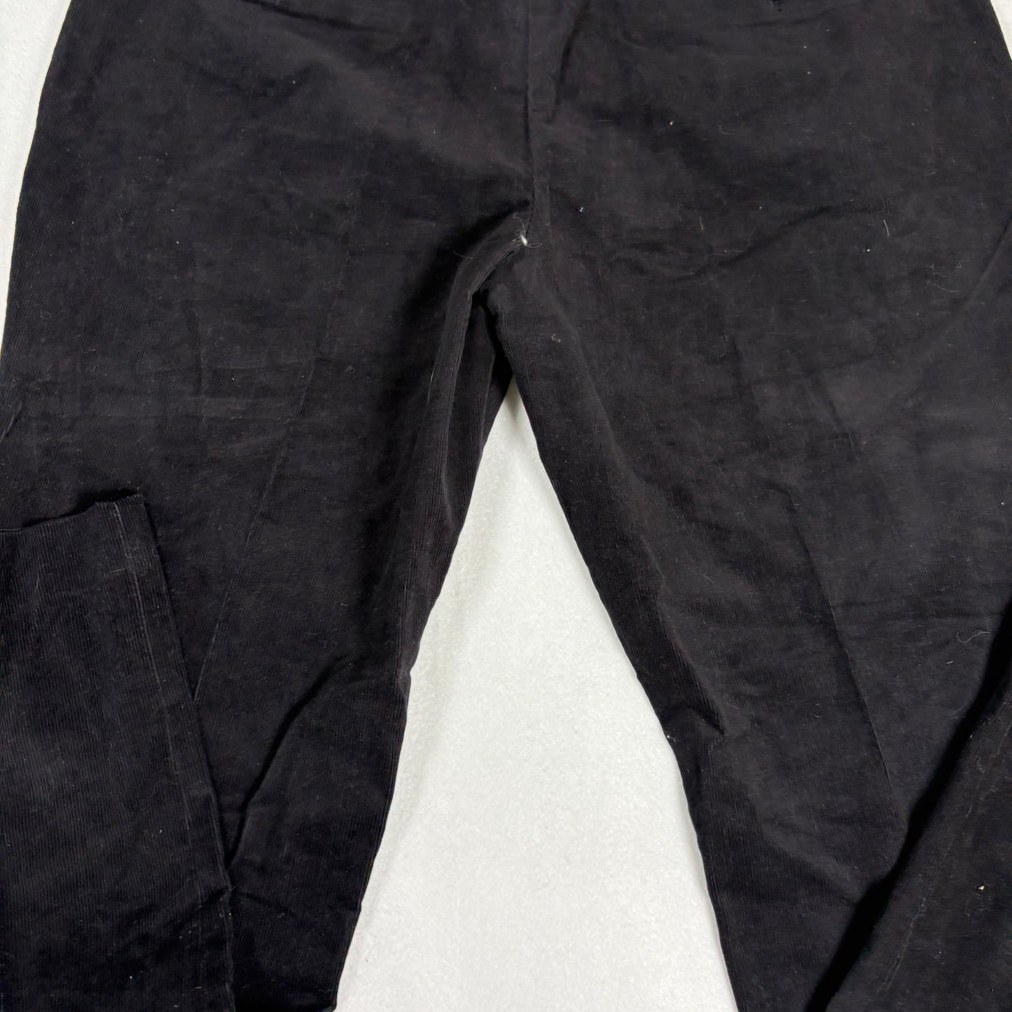 Perry Ellis Mens Slim Fit Corduroy Pants 38x30 Black Stretch Dress Casual NWT