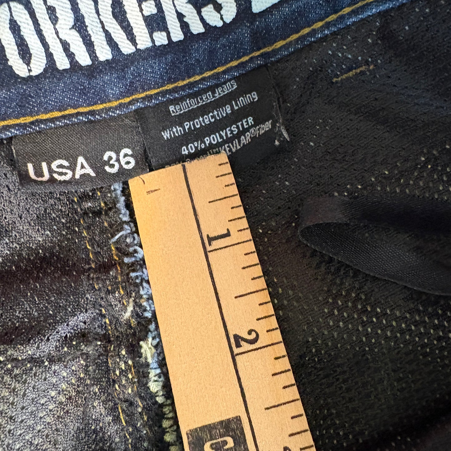 Iron Workers USA 36 Reinforced Motorcycle Jeans Kevlar Lining Protective Riding Pants