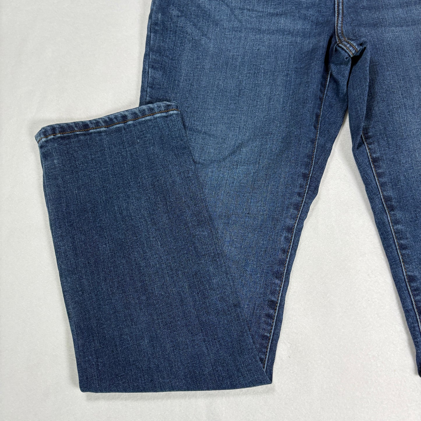 Lee Womens Straight Leg Jeans 8 Blue Flex Motion Mid Rise Regular Fit Stretch