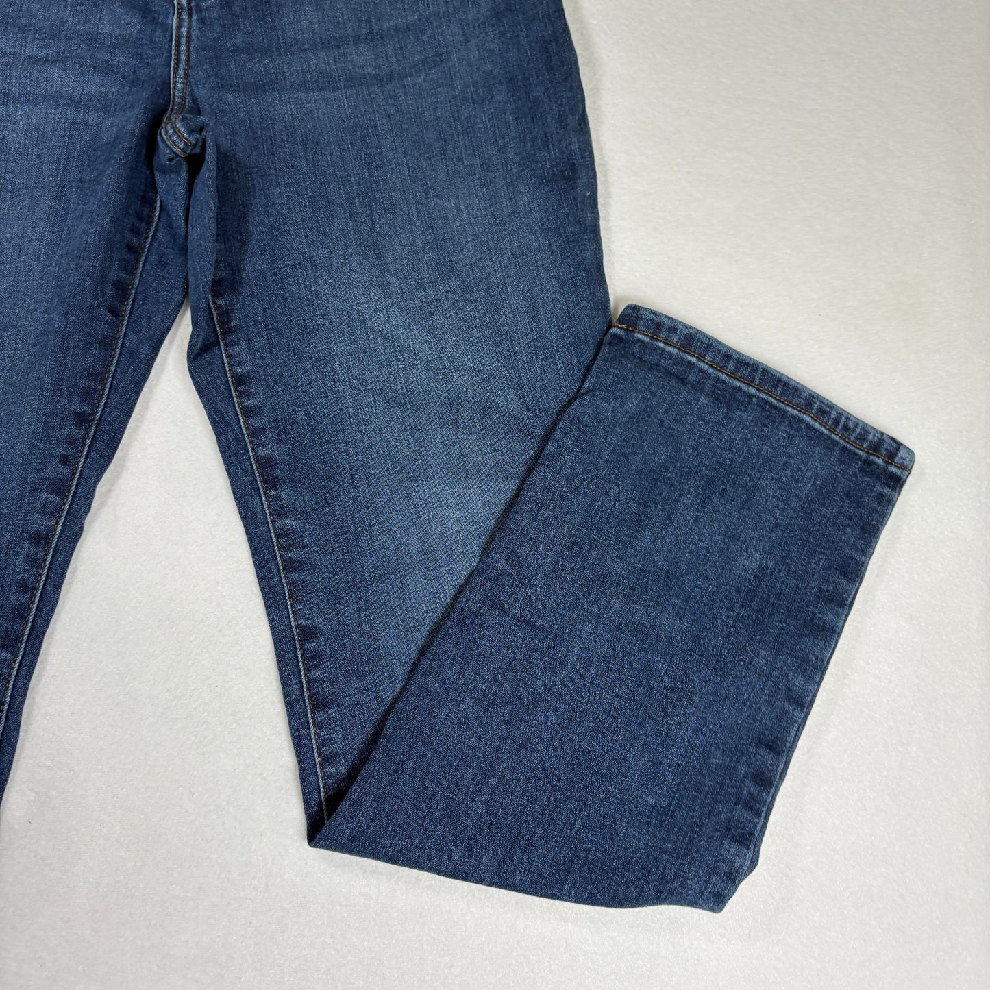 Lee Womens Straight Leg Jeans 8 Blue Flex Motion Mid Rise Regular Fit Stretch