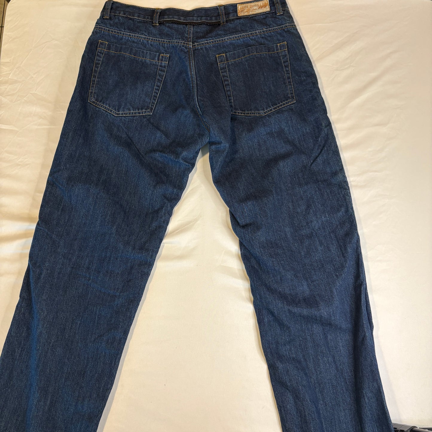 Iron Workers USA 36 Reinforced Motorcycle Jeans Kevlar Lining Protective Riding Pants