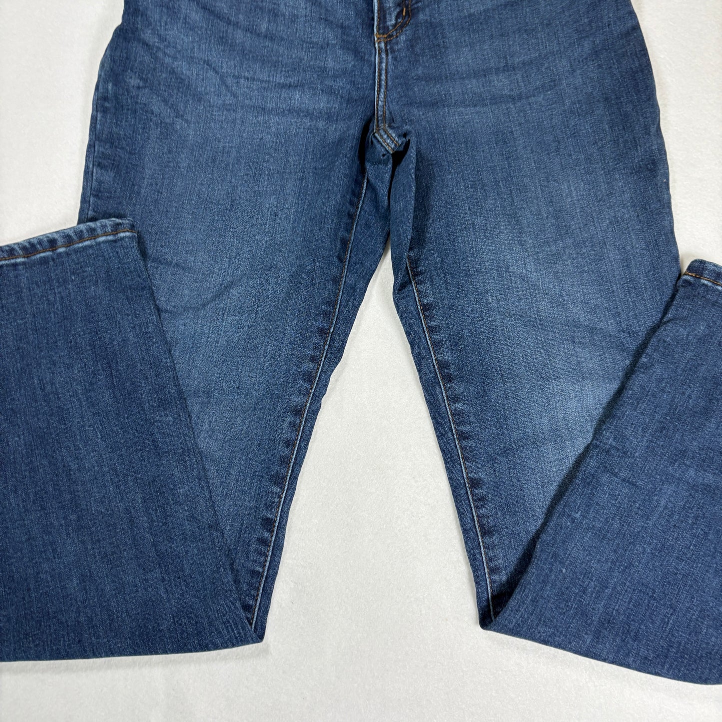 Lee Womens Straight Leg Jeans 8 Blue Flex Motion Mid Rise Regular Fit Stretch