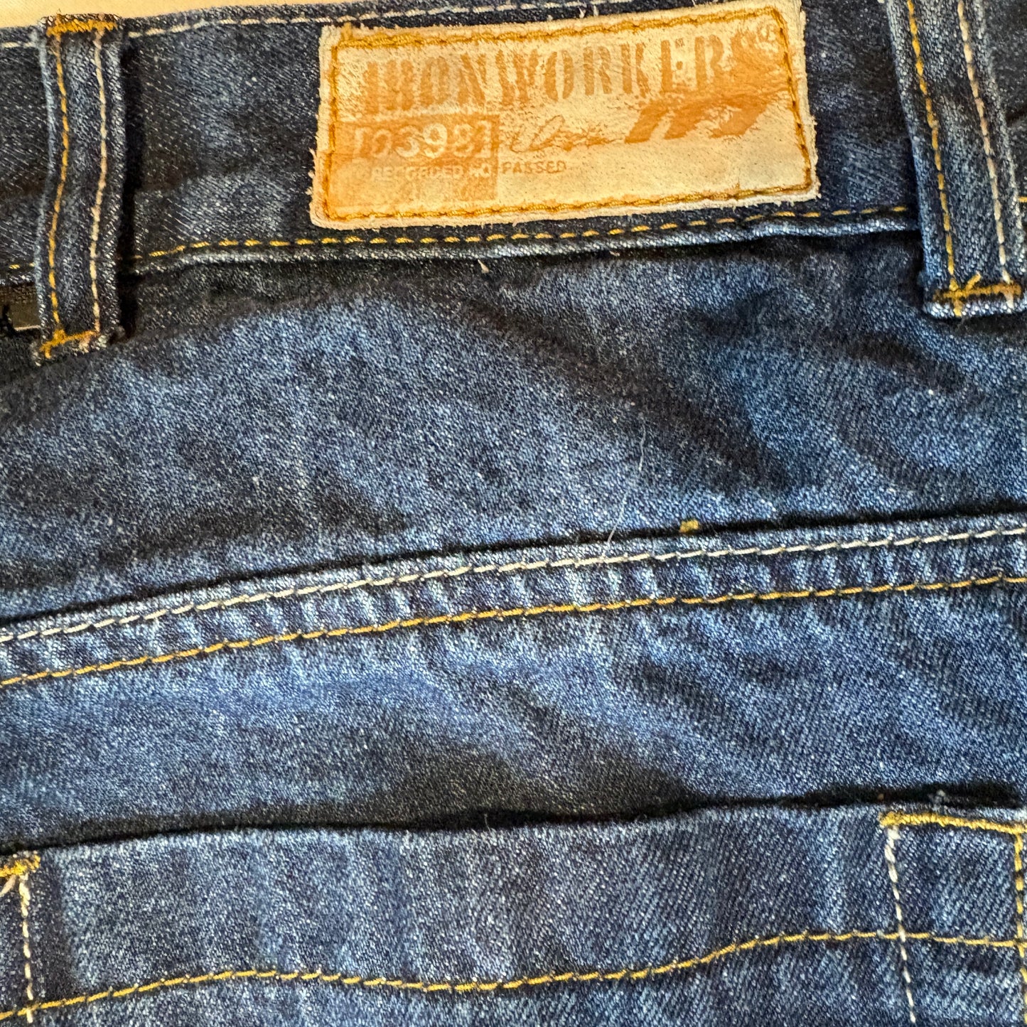 Iron Workers USA 36 Reinforced Motorcycle Jeans Kevlar Lining Protective Riding Pants