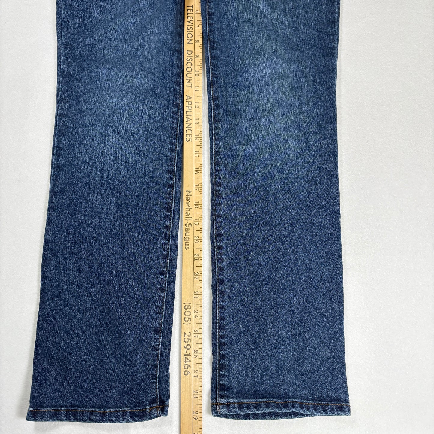 Lee Womens Straight Leg Jeans 8 Blue Flex Motion Mid Rise Regular Fit Stretch
