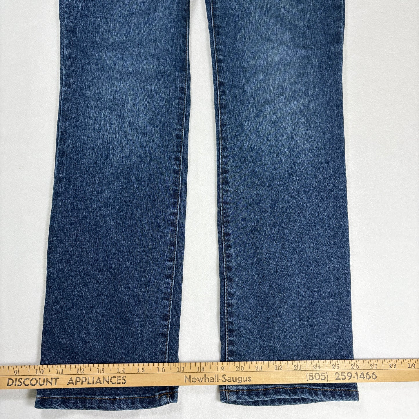Lee Womens Straight Leg Jeans 8 Blue Flex Motion Mid Rise Regular Fit Stretch
