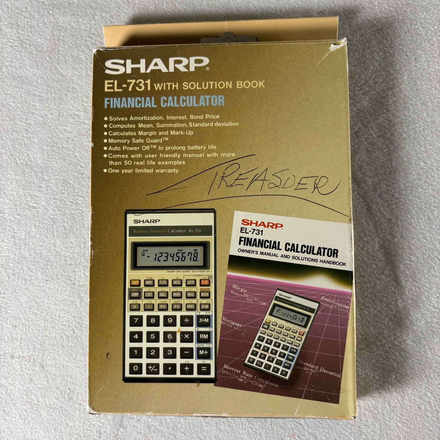 Sharp EL-731 Financial Calculator Vintage Business w Case Manual Box