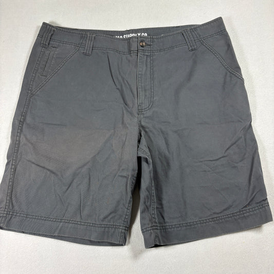Mossimo Supply Co Mens Gray Chino Shorts Size 42 Casual Cotton Summer Wear