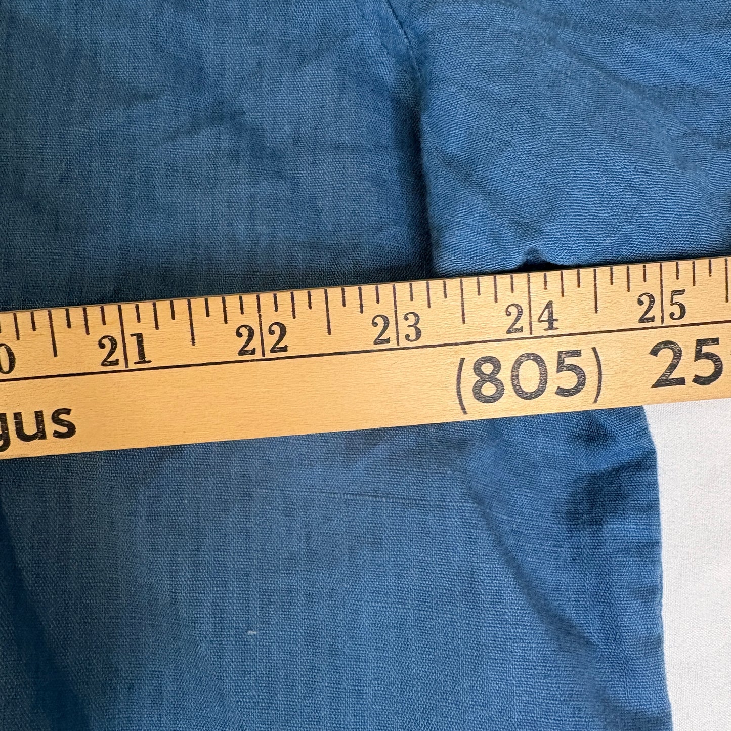 Havana Co. Blue Linen Cotton Guayabera Shirt XXL Short Sleeve Embroidered