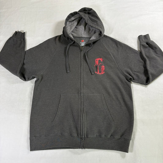 Blacklist TV Show Hoodie Mens L Fits Like X Gray Zip Graphic Streetwear Logo