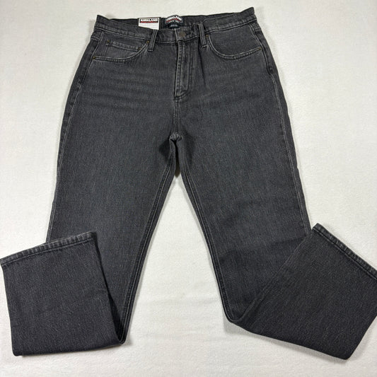 Kirkland Signature Womens Jeans Size 8 Black Denim High Rise Straight Leg NWT