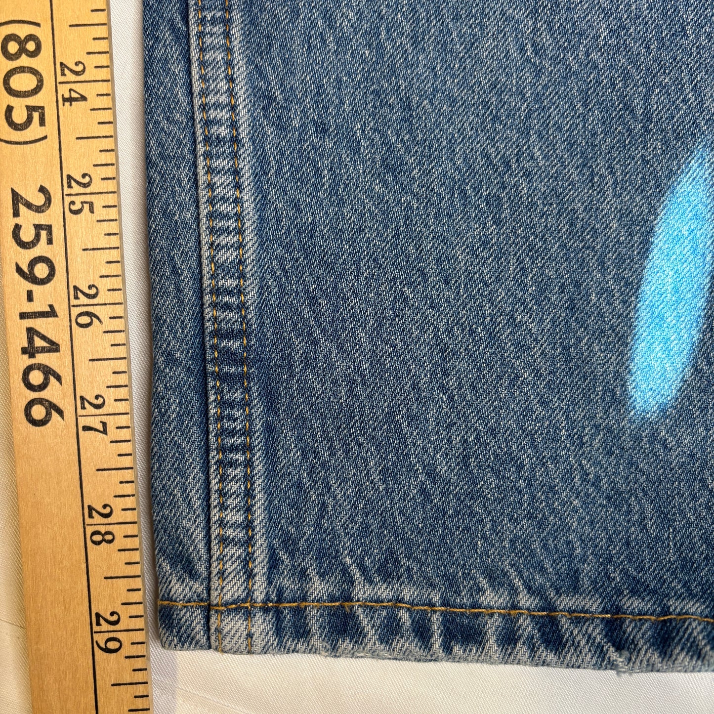 Levi’s Men’s 38x32 Distressed Ripped Blue Jeans Straight Fit Casual Denim Pants