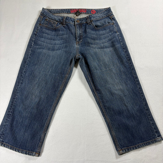 Curvy Soho Jeans Womens Size 8 Straight Crop Medium Wash Stretch Denim Soft Wear
