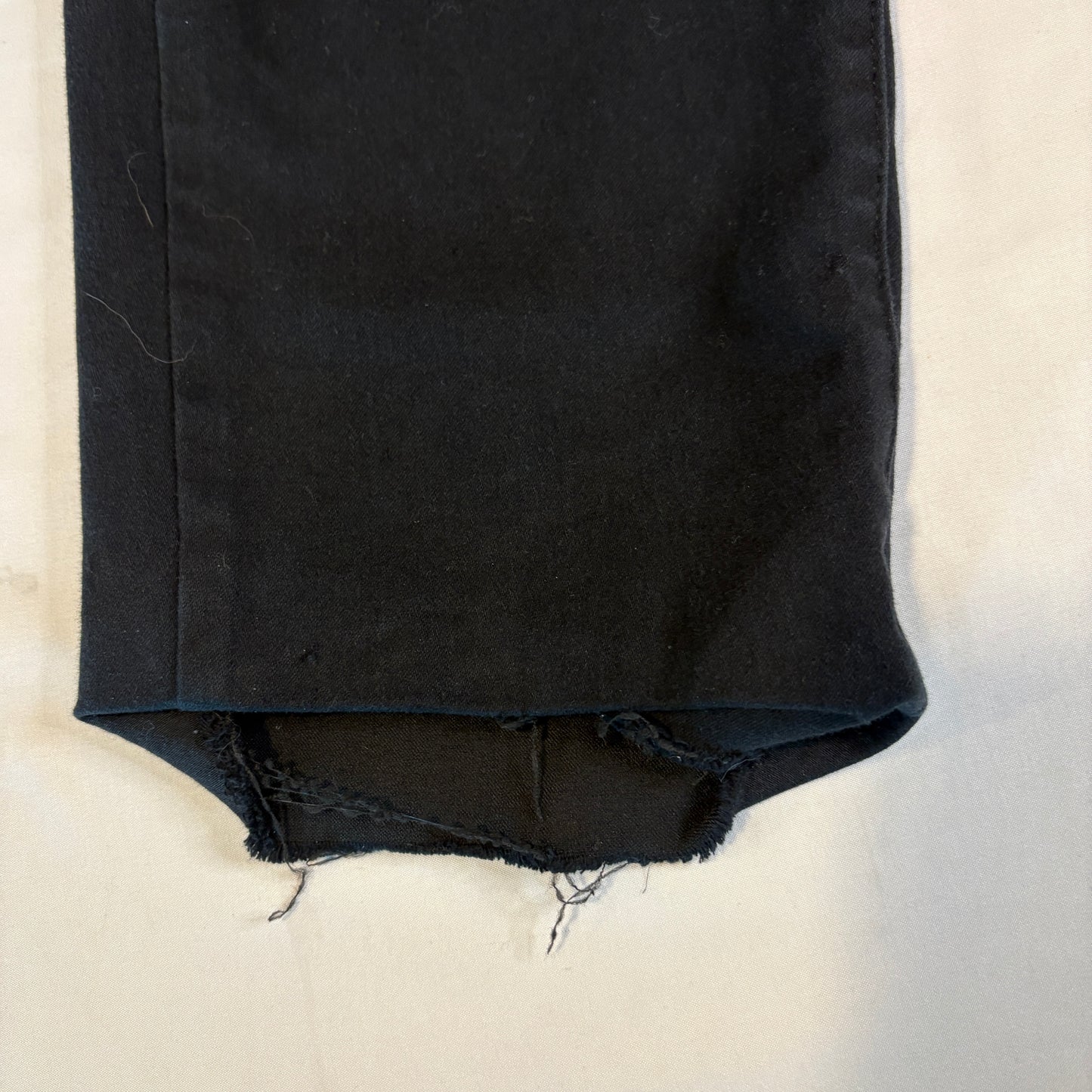 Fried Denim Slim Fit Black Jeans Men’s 36x32 Stretch Casual Pants Raw Hem