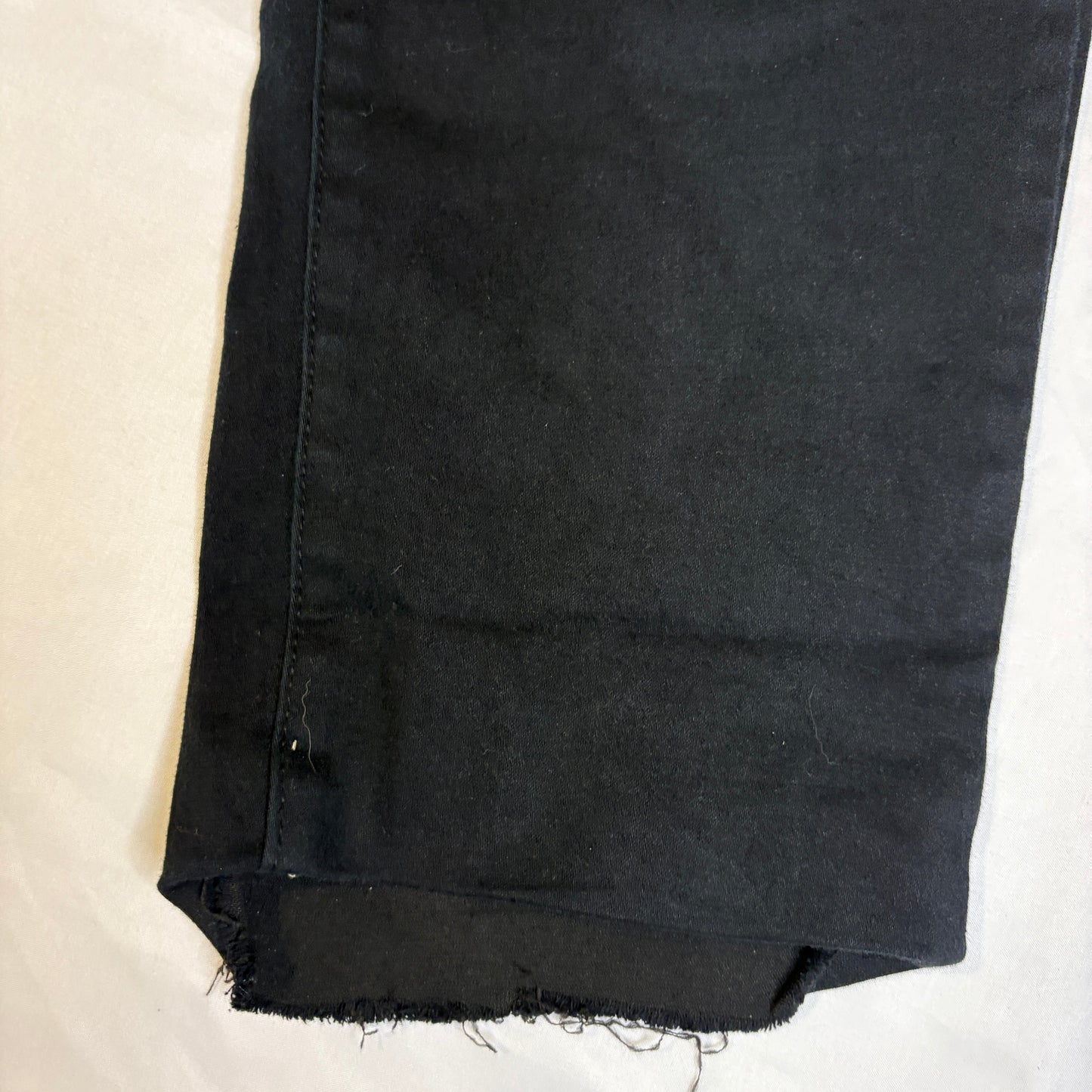 Fried Denim Slim Fit Black Jeans Men’s 36x32 Stretch Casual Pants Raw Hem