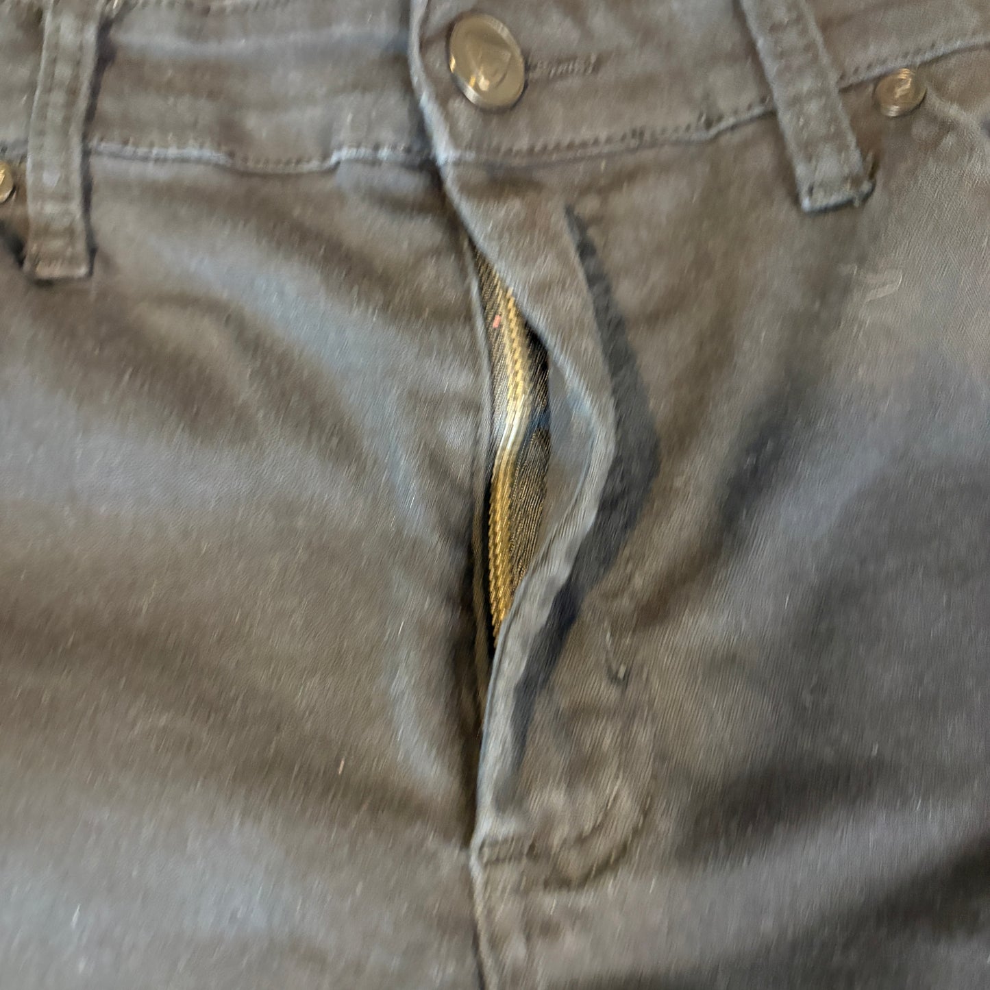 Fried Denim Slim Fit Black Jeans Men’s 36x32 Stretch Casual Pants Raw Hem