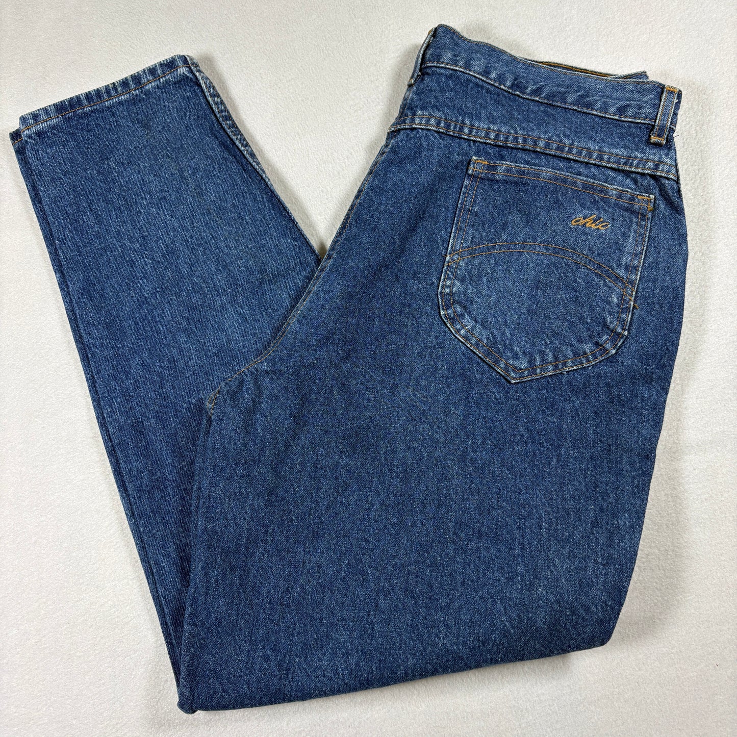 Chic Womens Baggy High Rise Mom Jeans Size 18 Vintage 90s Grunge Made USA