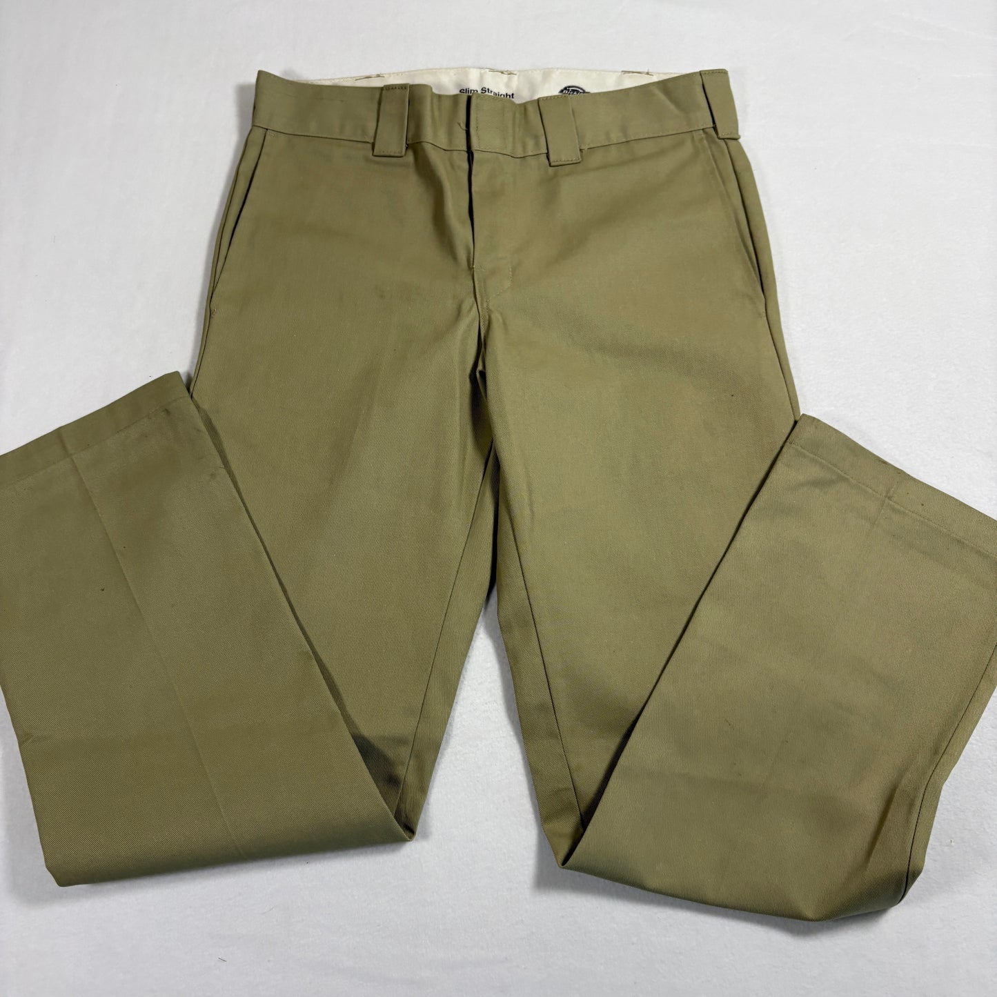 Dickies mens work pants 32x32 Khaki Slim Straight Fit 873 Chino Skate Y2K