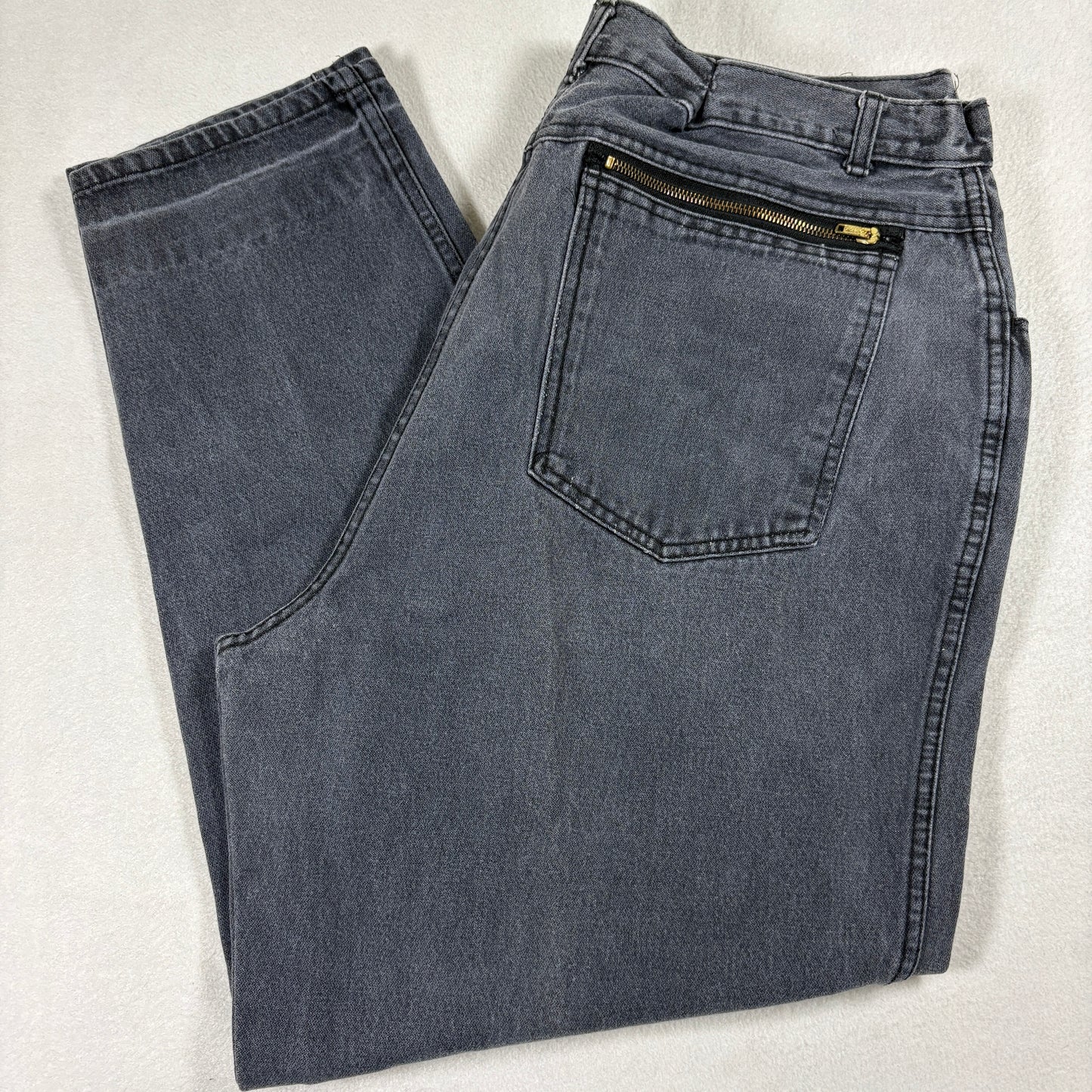 Vintage Mens Gray Baggy Jeans Size 38 Grunge 90s Streetwear 100% Cotton