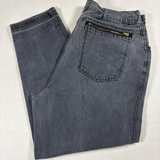 Vintage Mens Gray Baggy Jeans Size 38 Grunge 90s Streetwear 100% Cotton