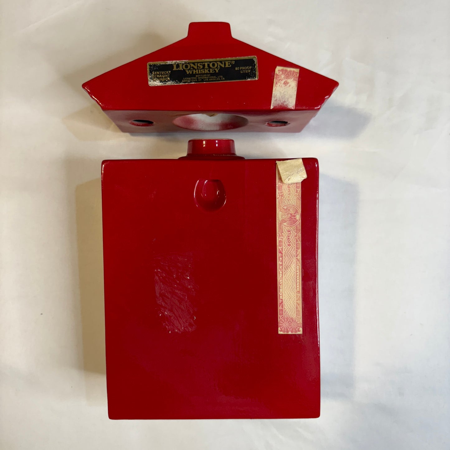 Lionstone Fire Alarm Call Box Decanter No. 8 Union Made USA Firefighter