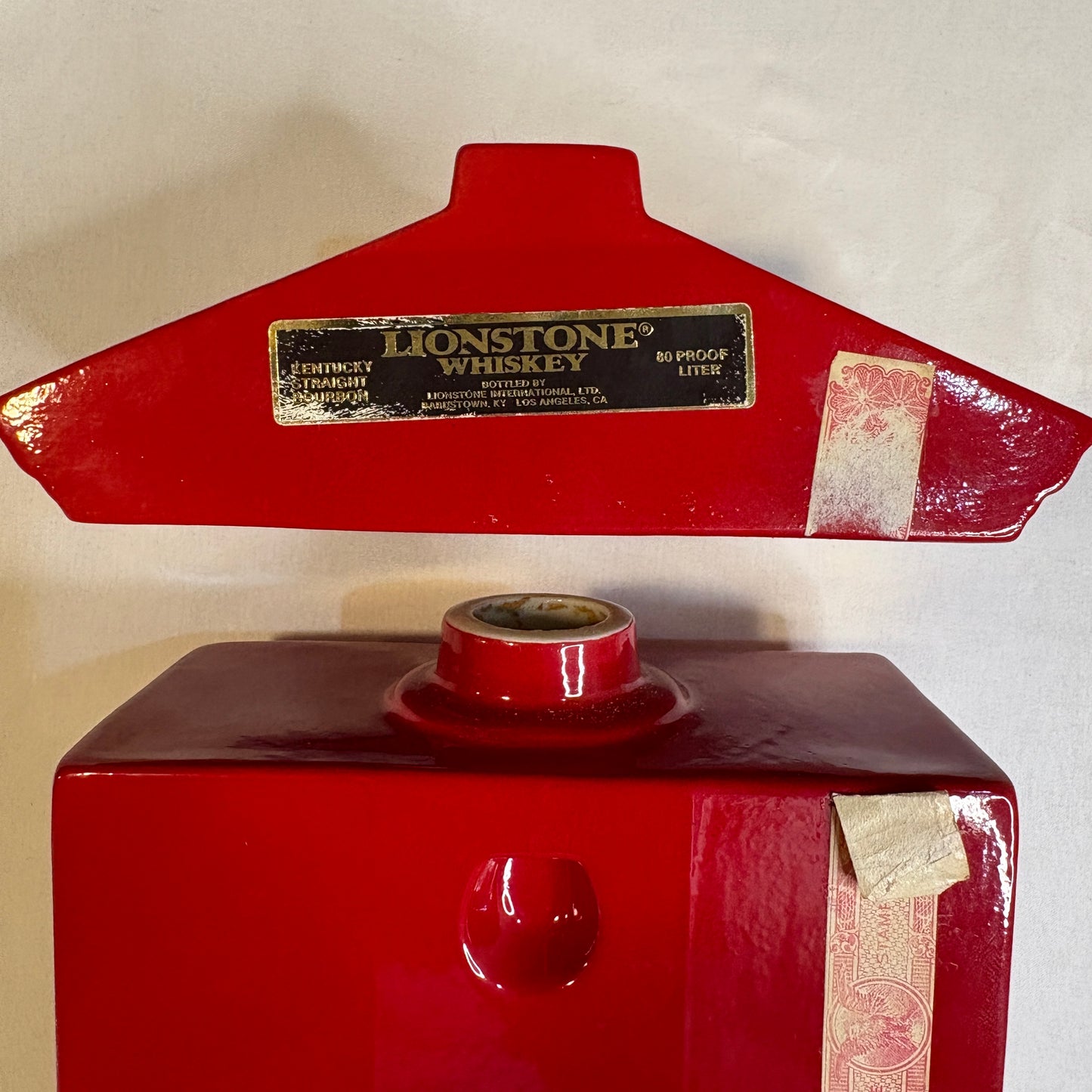 Lionstone Fire Alarm Call Box Decanter No. 8 Union Made USA Firefighter