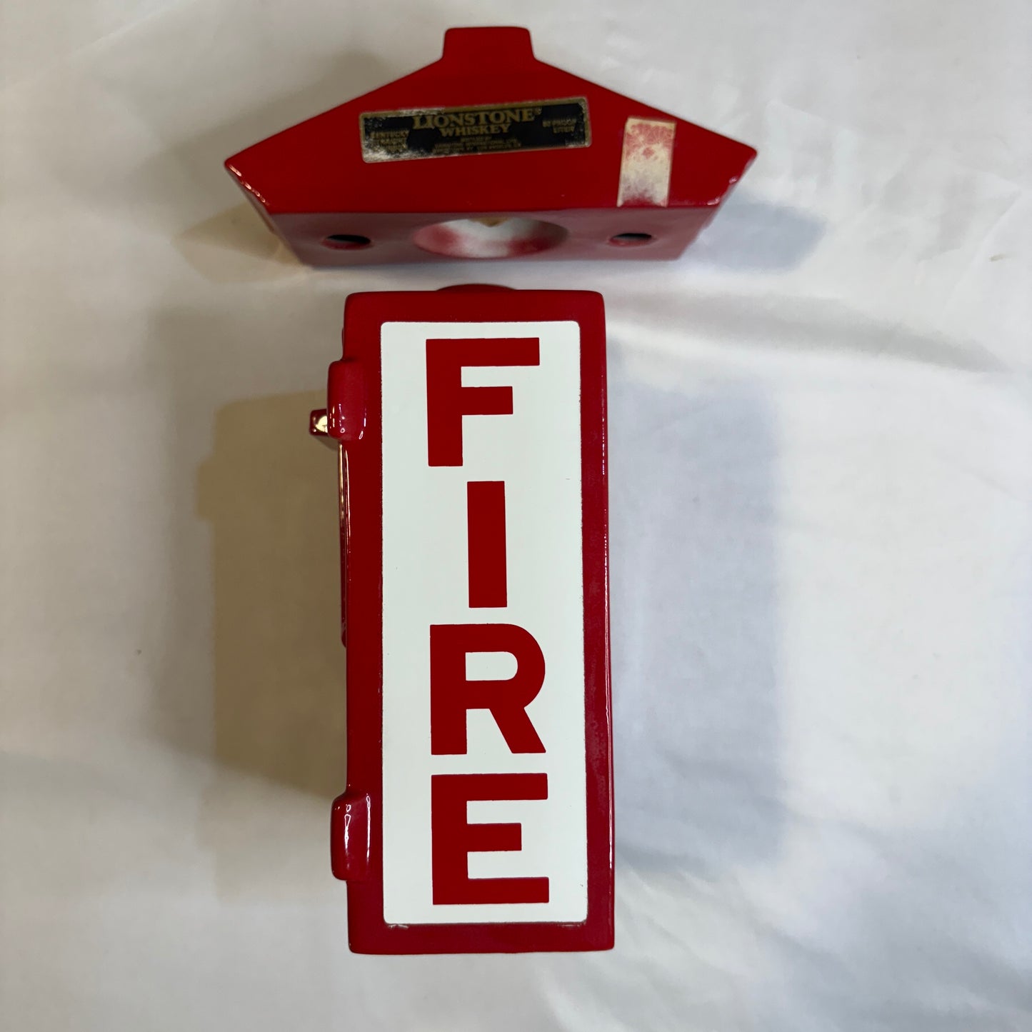Lionstone Fire Alarm Call Box Decanter No. 8 Union Made USA Firefighter