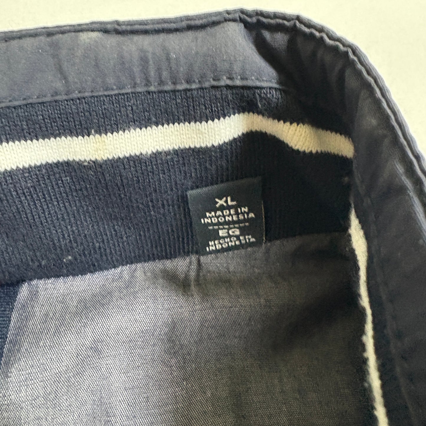 Tommy Hilfiger mens jacket XL Navy Full Zip Hooded Windbreaker Retro Y2K Streetwear