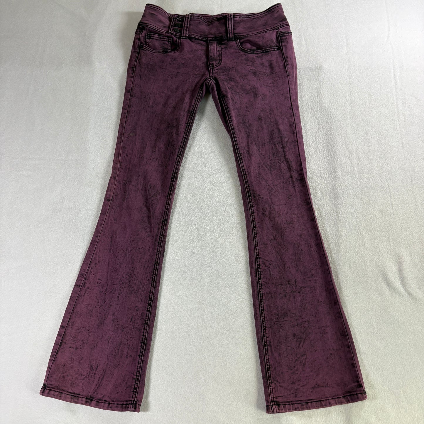 BDG Urban Outfitters Flare Jeans 27 Purple Acid Wash Y2K Retro Stretch