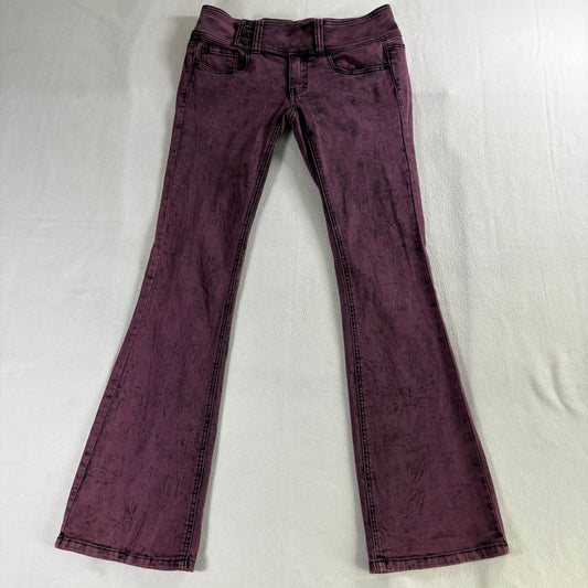BDG Urban Outfitters Flare Jeans 27 Purple Acid Wash Y2K Retro Stretch