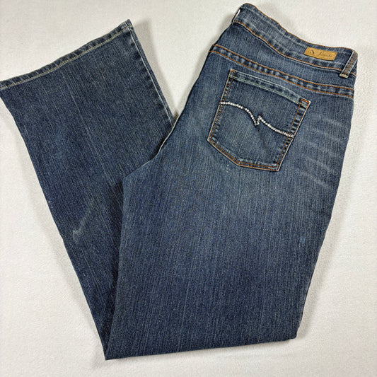 Jordache Womens 21W Stretch Jeans Blue Denim Y2K Baggy Grunge Vintage Style