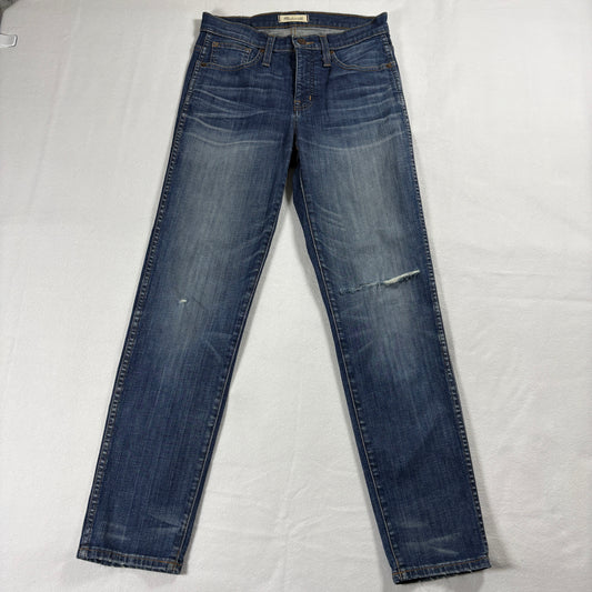 Madewell Jeans Womens 28x30 Blue Skinny Distressed Denim Pants Streetwear Fit90s