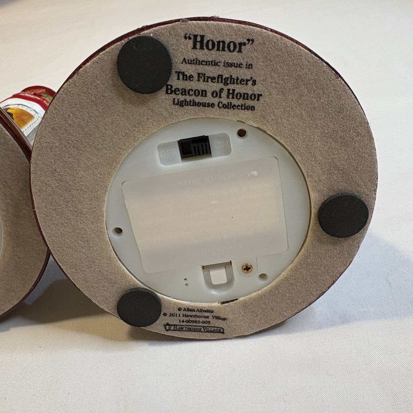 Firefighter Lighthouse Bravery & Honor Figurines Light Up 10" Pair